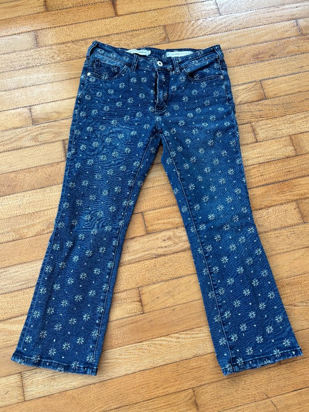 Anthropologie Pilcro and the Letterpress High-Rise Bootcut Embroidered Jeans